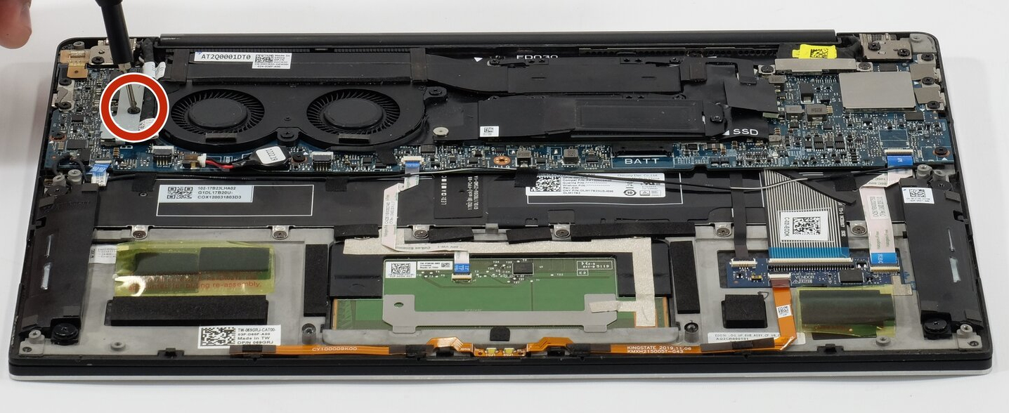 Internal Photo of Dell XPS 13 7390 2-in-1 0VDFK8 Fan original EG50030S1-C180-S9A (XPS 13 7390)